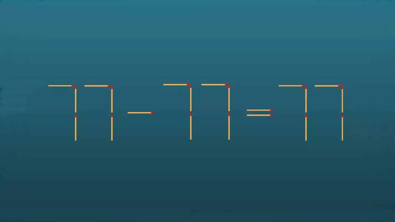 Mova apenas 2 palitos de fósforo e resolva este desafio incrível!