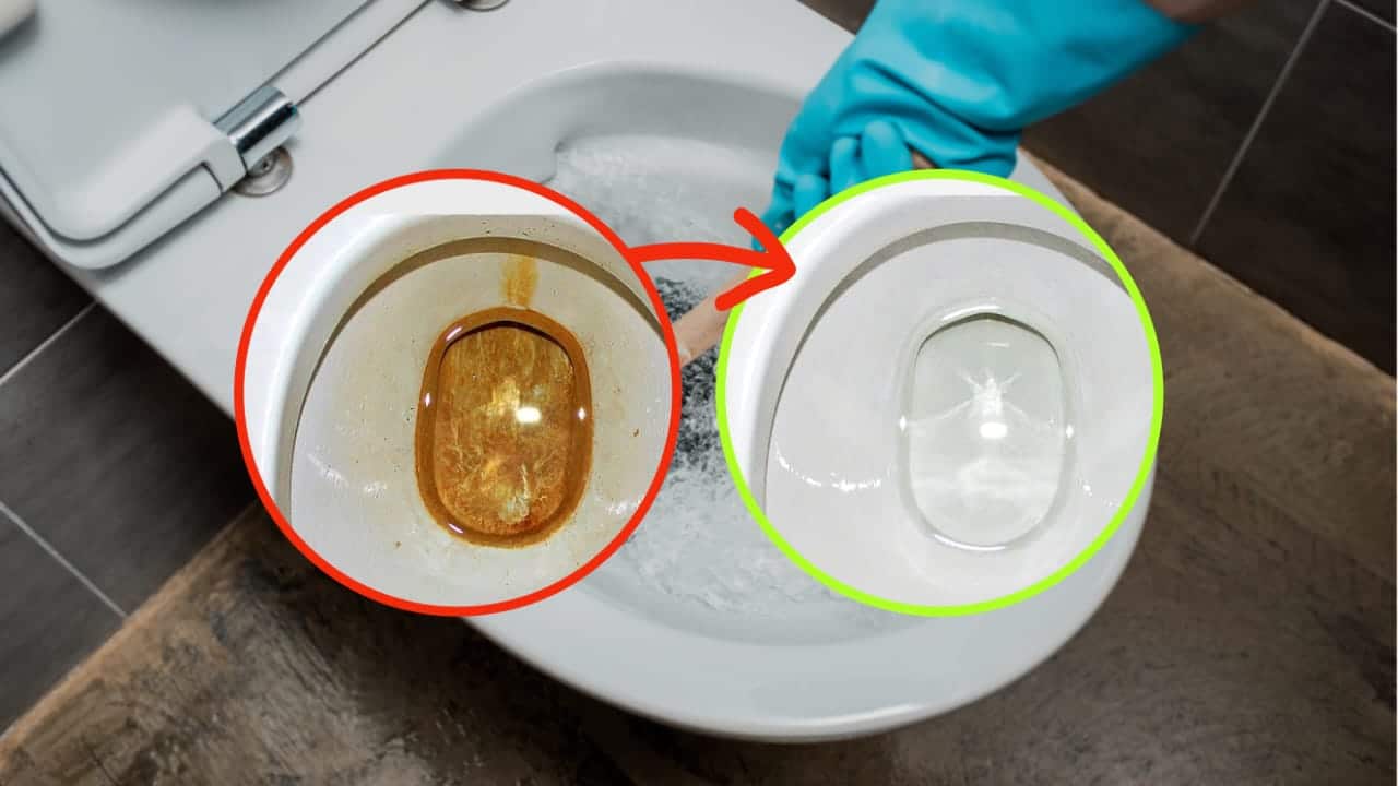 Fundo VASO SANITÁRIO perfumado e limpo com o truque da xícara: descubra você também