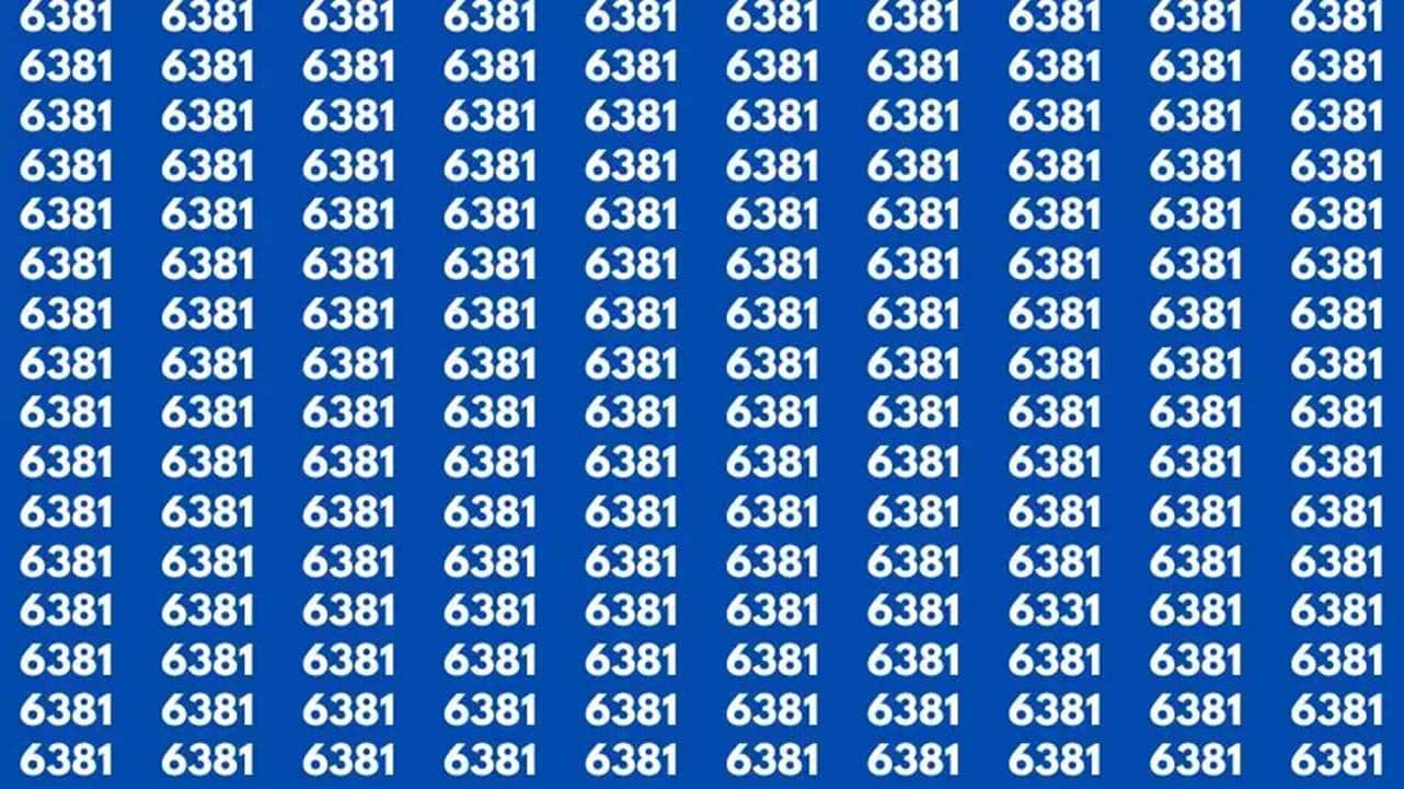 Teste de observação: Se você tem visão perfeita, encontre o número 6331 entre 6381