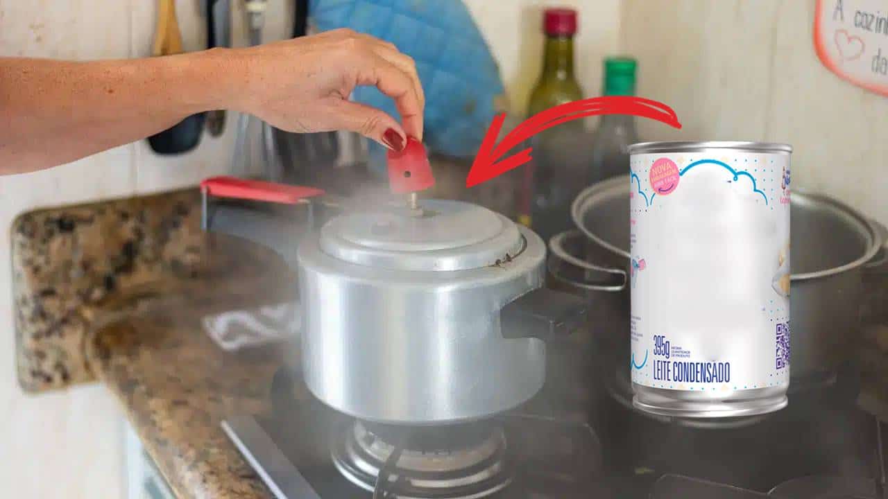 Coloque 1 LATA DE LEITE CONDENSADO dentro da panela de pressão e tenha uma GRATA SURPRESA!