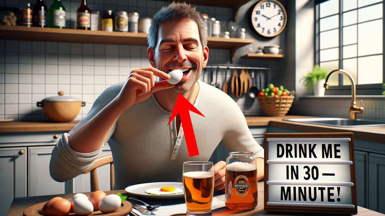 COMA um ovo 30 minutos antes de BEBER CERVEJA e você se livrará do seu maior problema