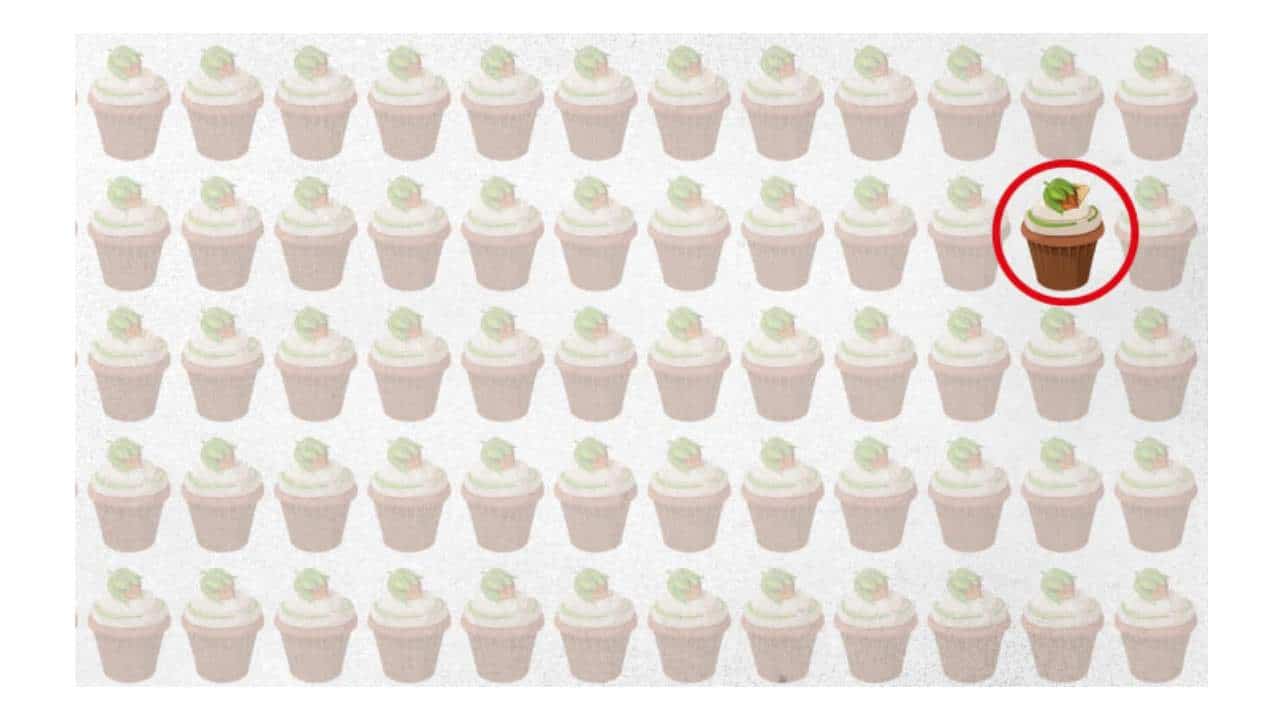 DESAFIO VISUAL Identifique o cupcake